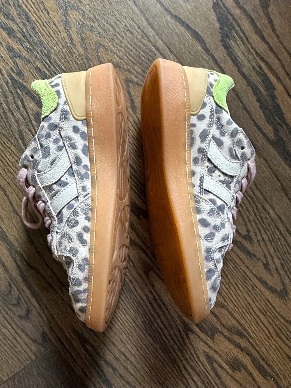 Coolway Leopard Print Low-Top Sneakers in Pink and Lime